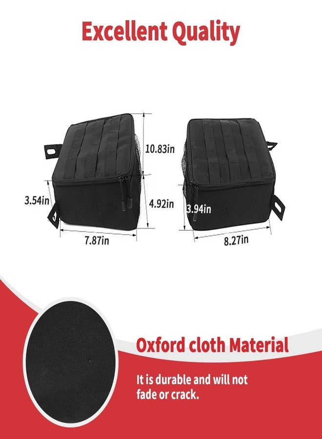 Linskip for 2024-2025 Jeep Wrangler Storage Trunk Organizer, Wheel Well Storage Bag Compatible with 2024 2025 Jeep Wrangler JL, Bolted Straps-Grid Organizer-Mesh Cargo Net-Multi Compartment - Image 4